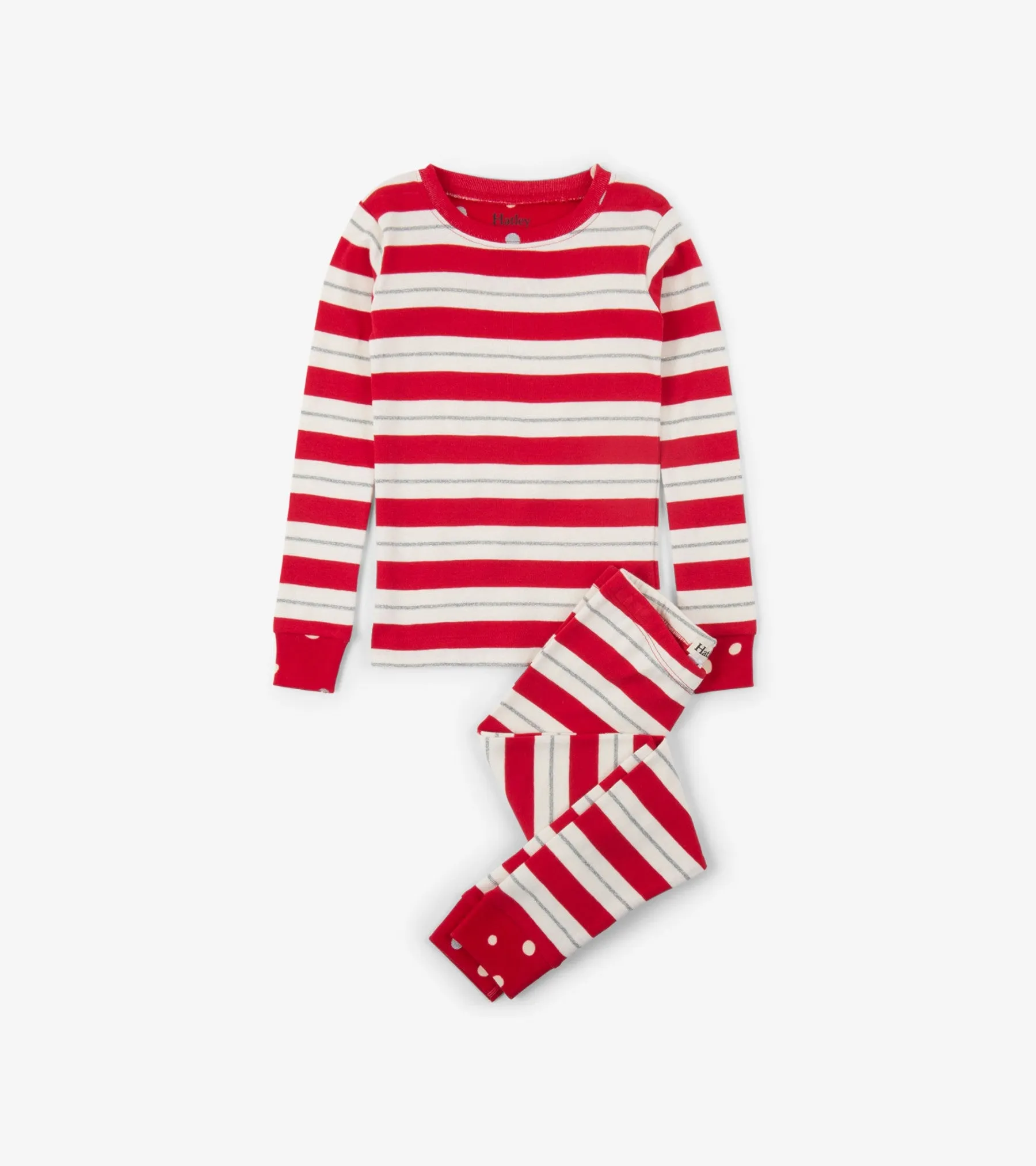 AW18 Hatley Red & Silver Striped Pyjamas