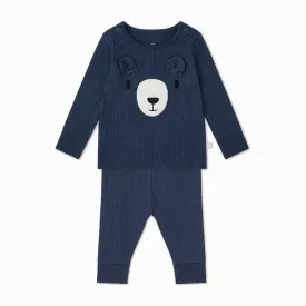 Bear Ribbed Pajama Set