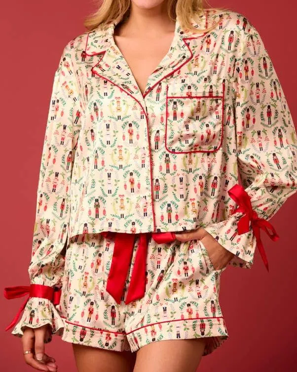 Christmas Toy Soldier Prints Pajama Set