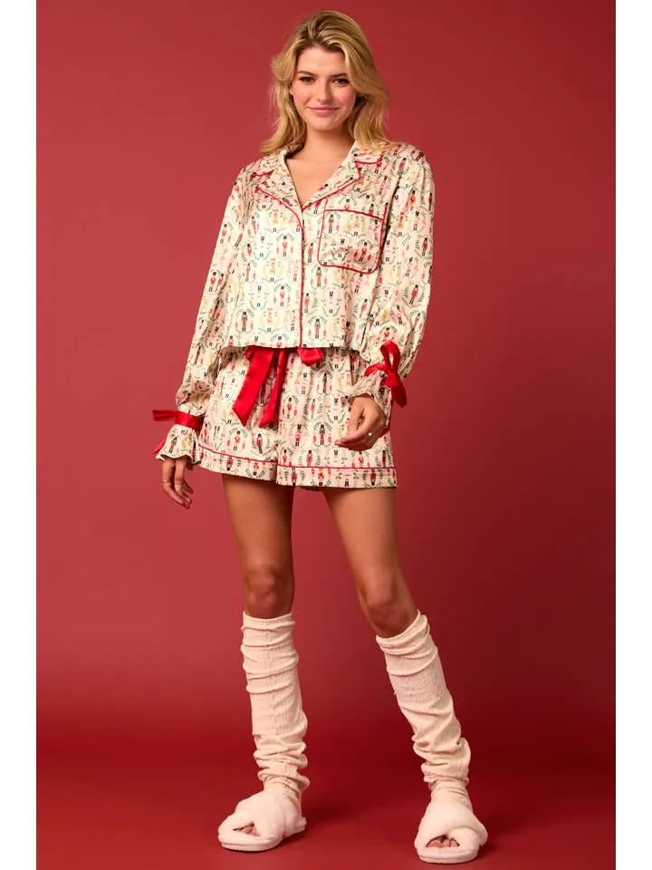 Christmas Toy Soldier Prints Pajama Set