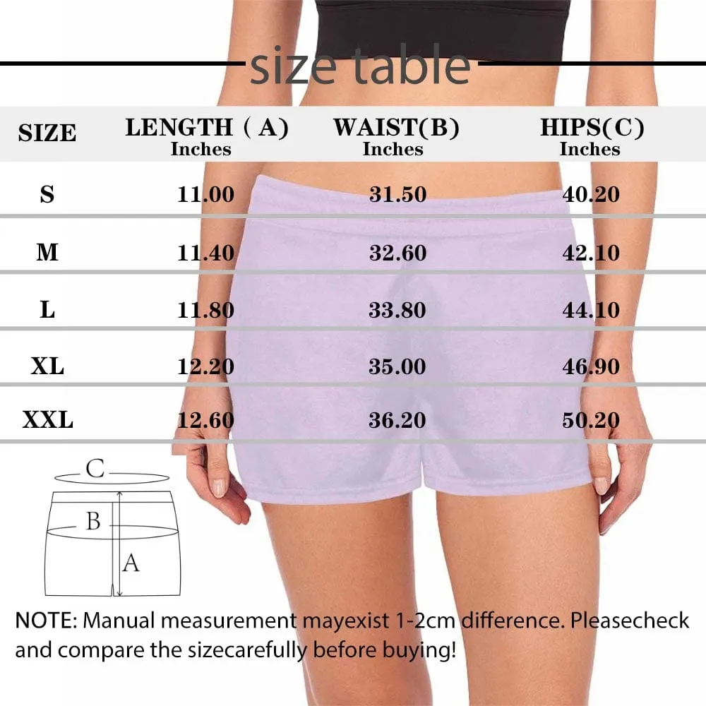 Custom Face Women's Pajama Shorts Personalized Love Heart Sleepwear Shorts