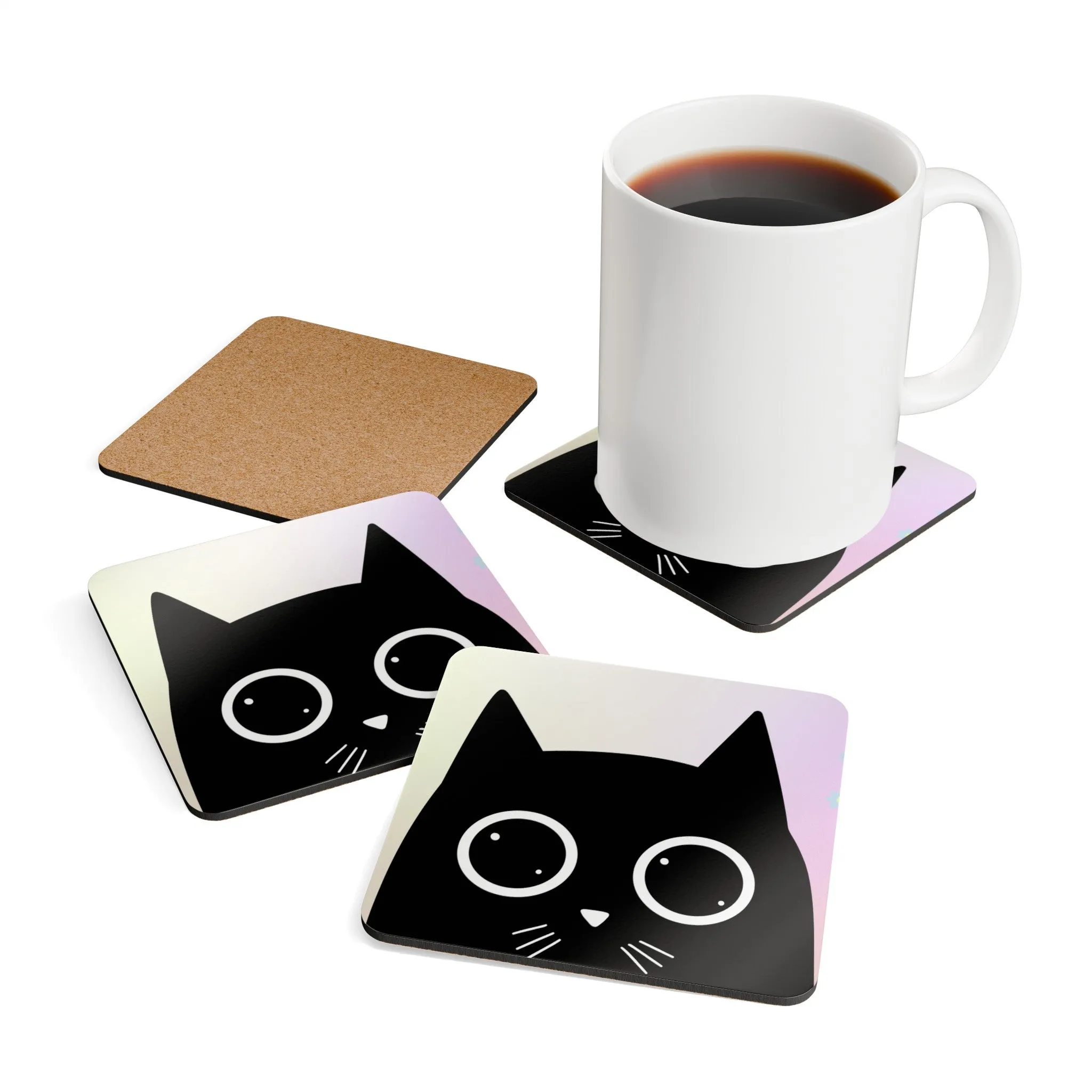 Cute Cat Coaster Set (4 PCS)