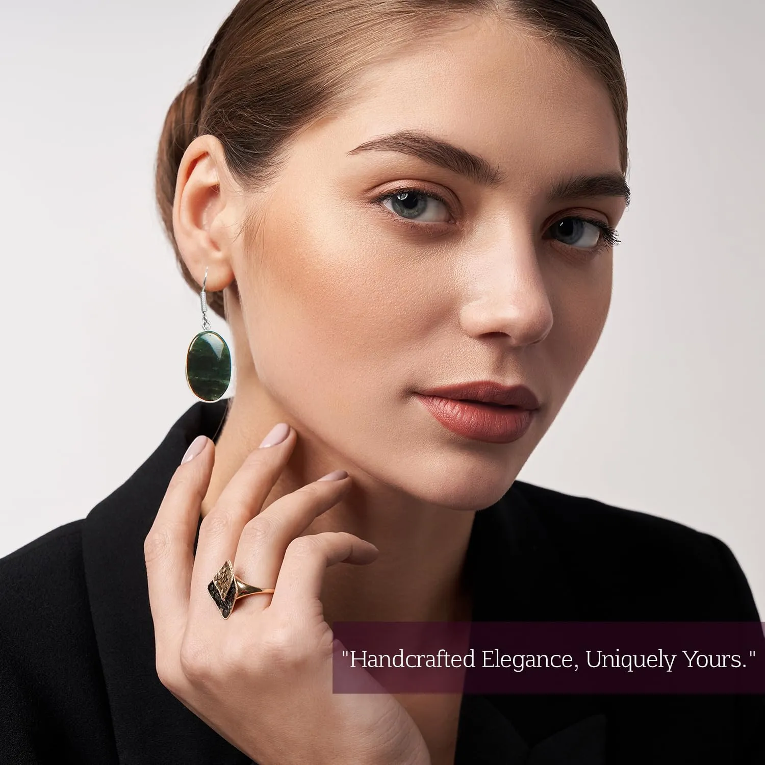 Earrings Set for Women - 5 Pairs Crystal Drop & Dangle Earrings, Assorted Natural Gemstones - Handcrafted