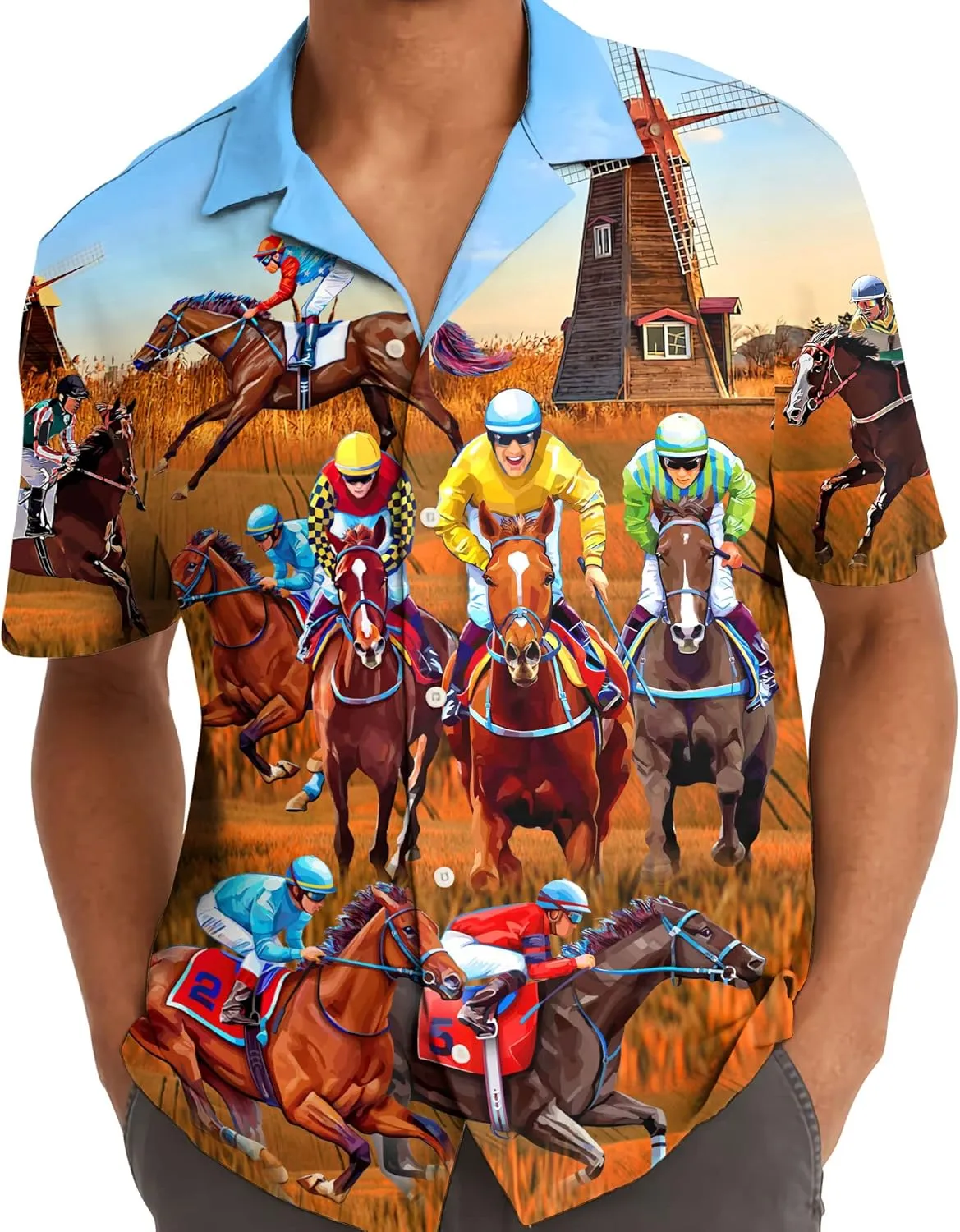 Funny Superheroes Eyes Casual Button Down Short Sleeve Holiday Summer Beach Hawaiian Shirt