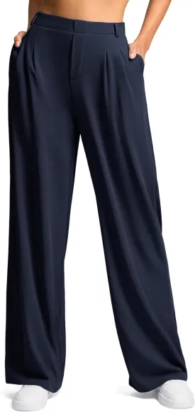 G Gradual Women's Wide Leg Pants High Waisted Waffle Knit Business Casual Slacks 2025 Office Dress Trousers Pants for Women