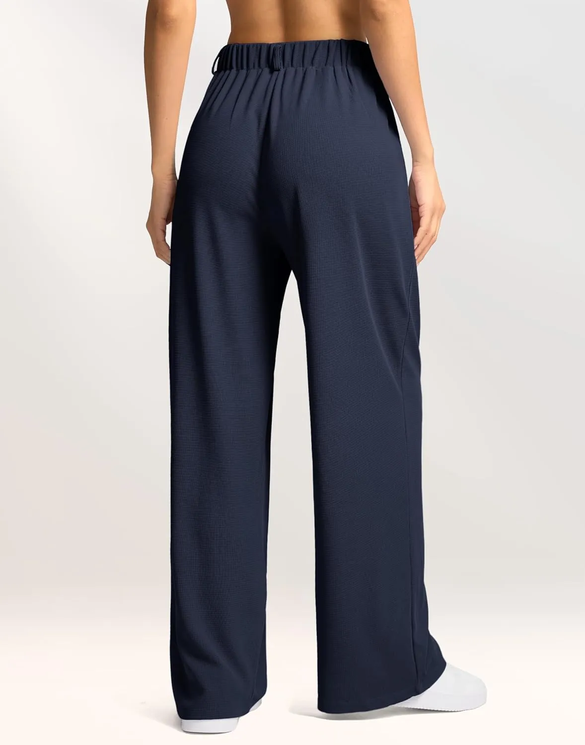 G Gradual Women's Wide Leg Pants High Waisted Waffle Knit Business Casual Slacks 2025 Office Dress Trousers Pants for Women