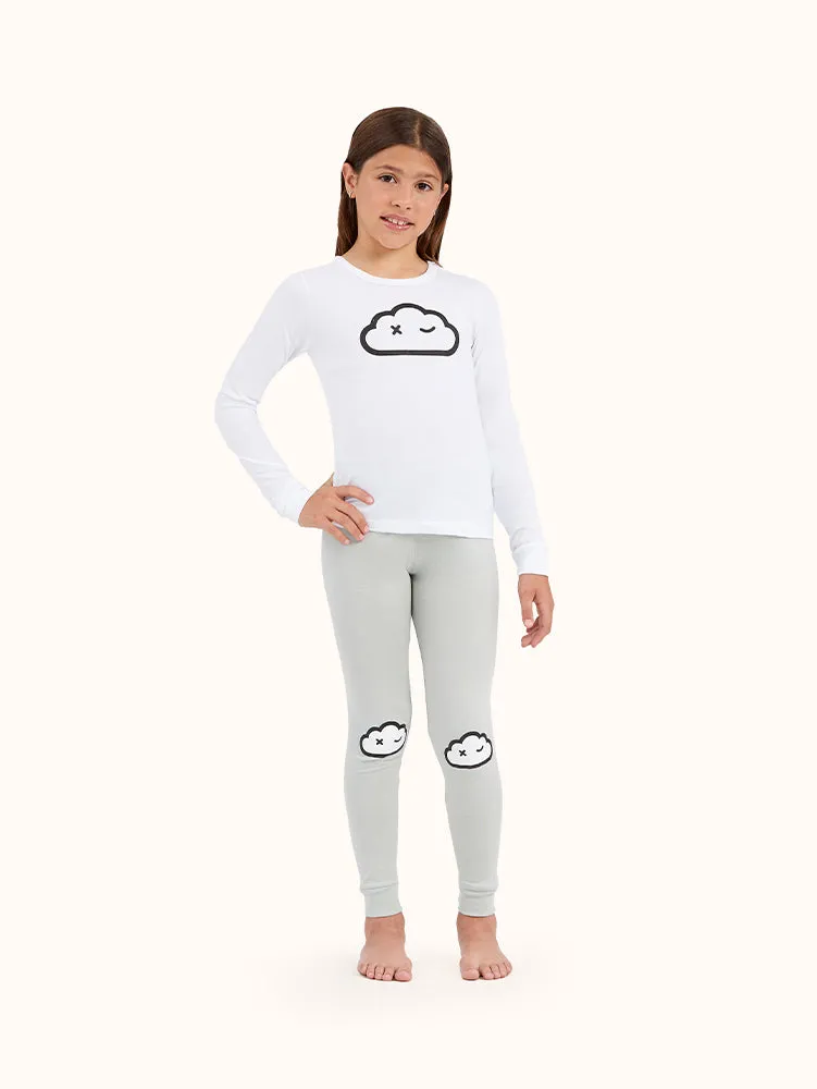 Girls' Cloud Wink Long Sleeve Organic Cotton Pajama Set