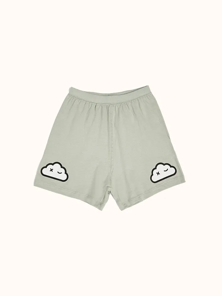 Girls' Cloud Wink Short Sleeve Organic Cotton Pajama Set