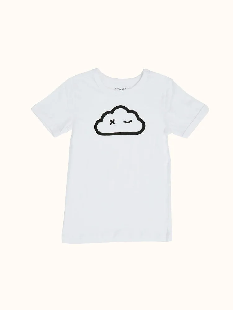 Girls' Cloud Wink Short Sleeve Organic Cotton Pajama Set