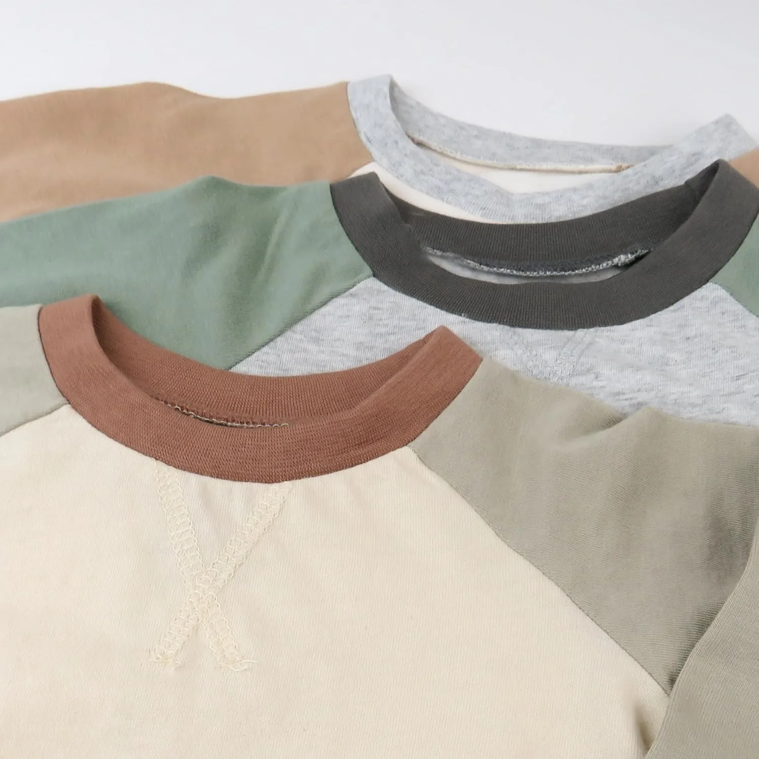 HonestBaby 3-Pack Long Sleeve Baseball Raglan T-Shirt 100% Organic Cotton for Toddler, Infant Baby Boys