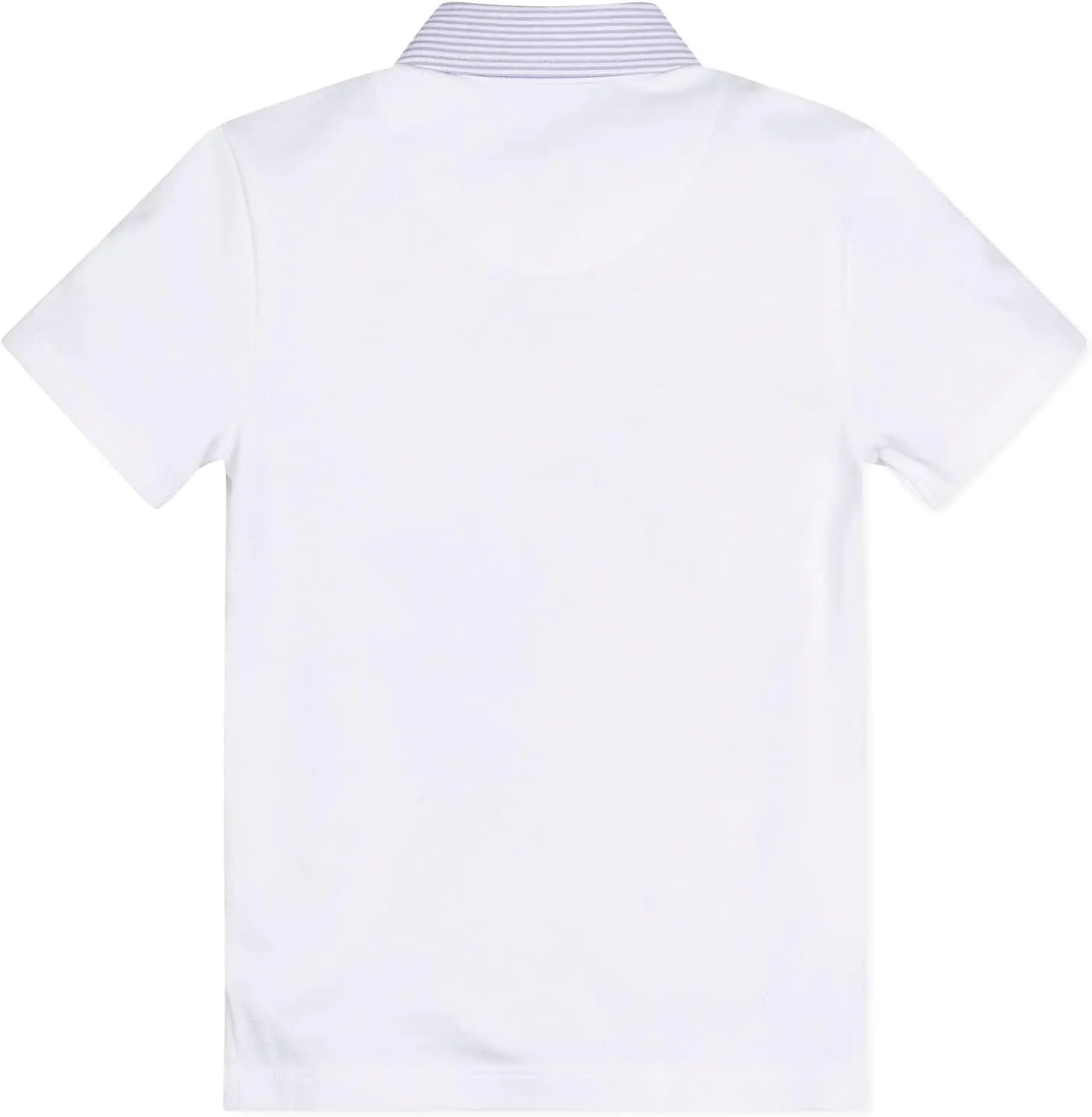 Hope & Henry Boys' Micro Stripe Jersey Short Sleeve Polo Shirt