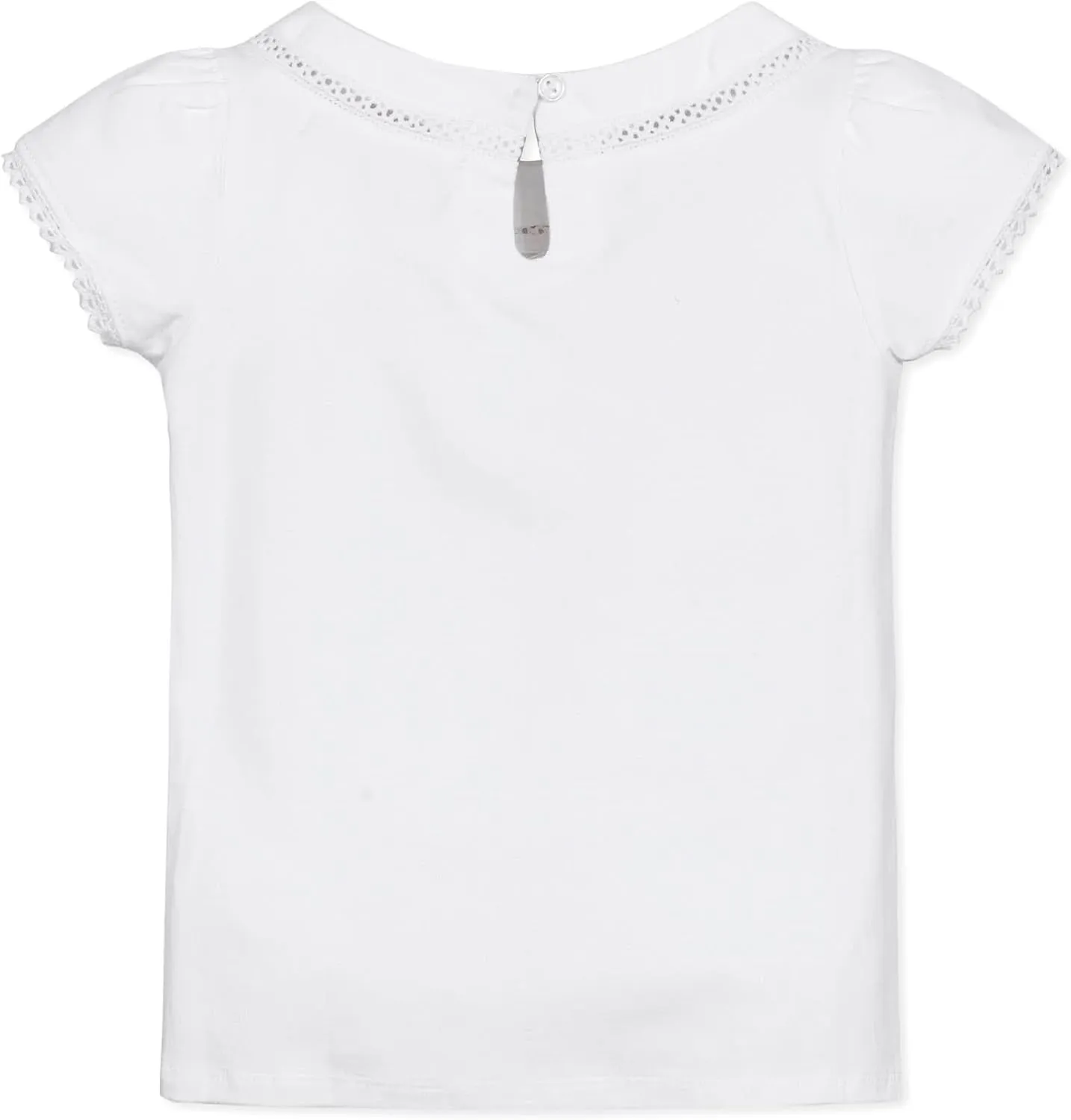 Hope & Henry Girls' Short Sleeve Flutter Sleeve Knit Top