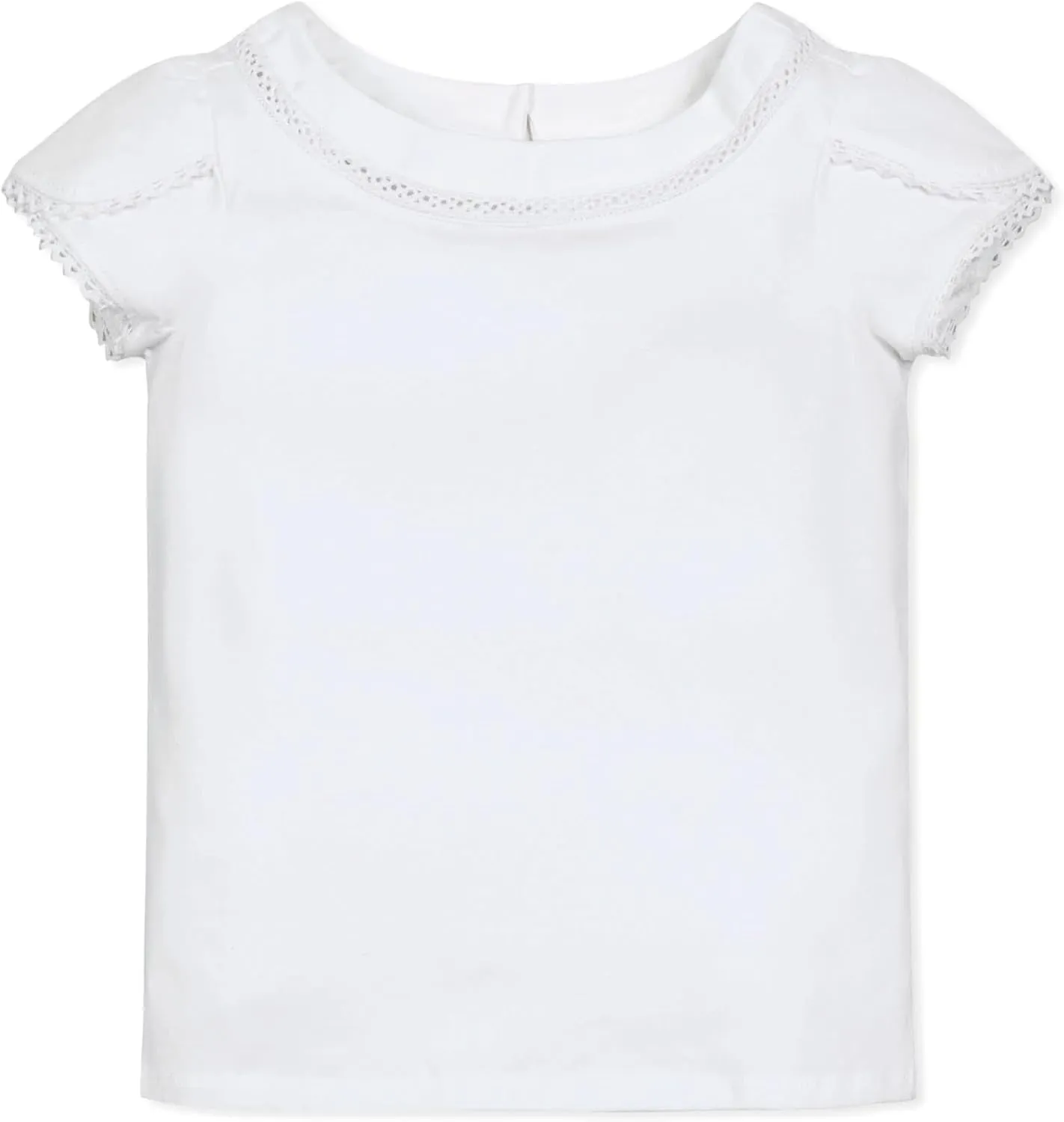 Hope & Henry Girls' Short Sleeve Flutter Sleeve Knit Top