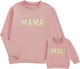 Karwuiio Mommy and Me Family Matching Outfits Halloween Pumpkin Print Sweatshirt Long Sleeve Pullover Tops