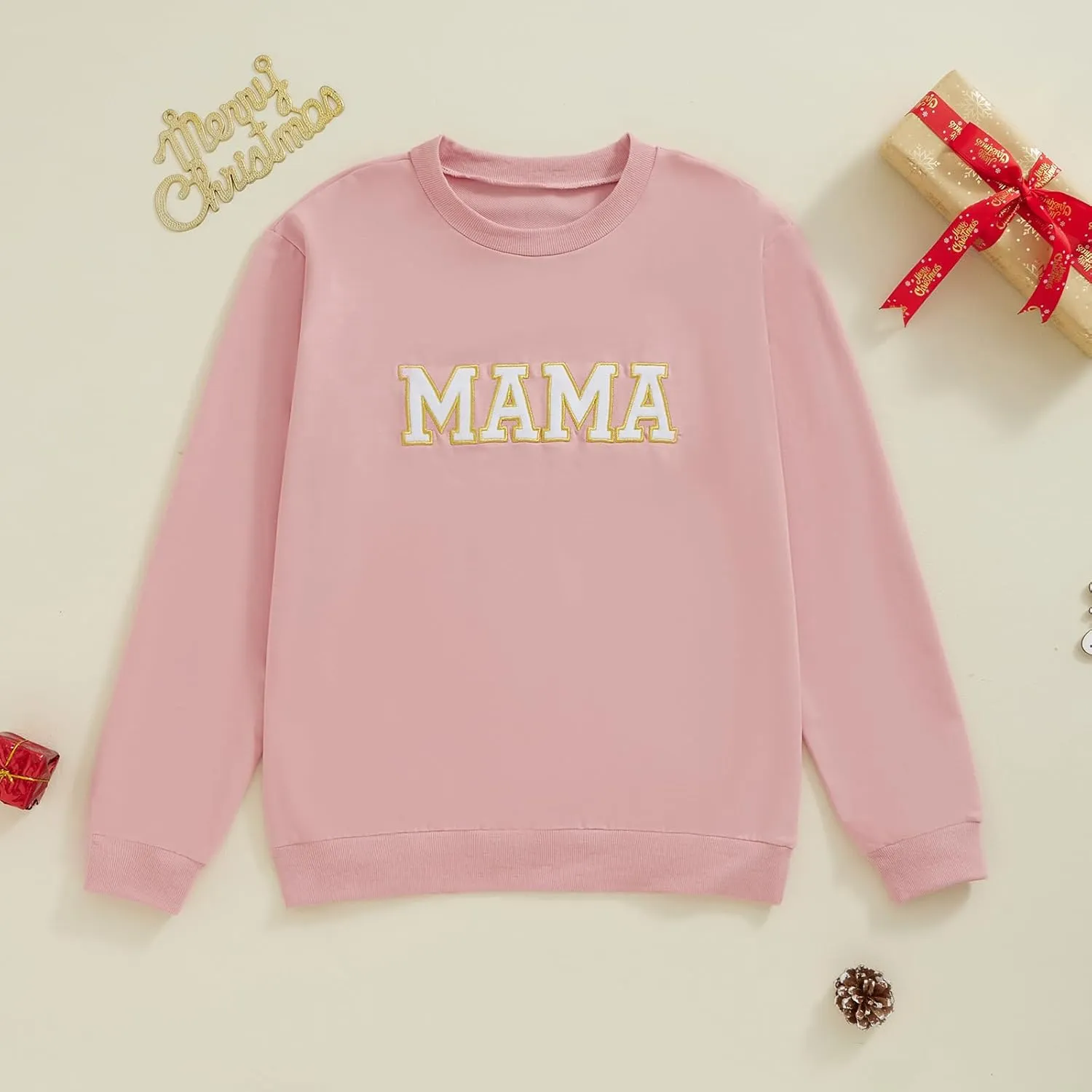 Karwuiio Mommy and Me Family Matching Outfits Halloween Pumpkin Print Sweatshirt Long Sleeve Pullover Tops