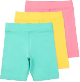 Lucky & Me | Kylie Girls Organic Cotton Bike Shorts | Tagless with Good Coverage (3-Pack)