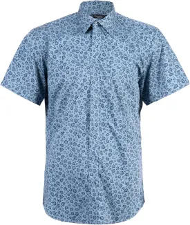 Men's Hawaiian Orchid Floral Print Shirt Short Sleeve Regular Fit Cotton Button Down Tropical Holiday Beach Casual Shirts