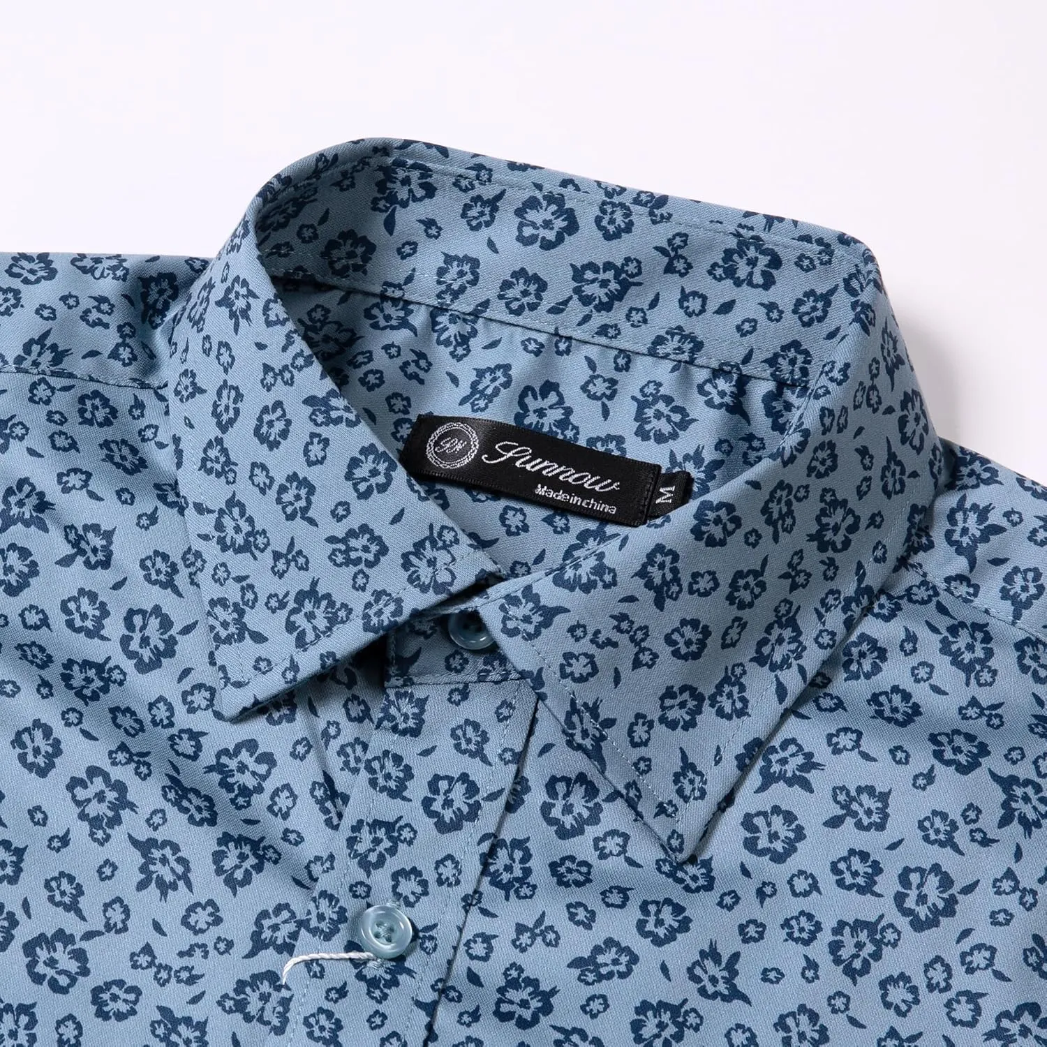 Men's Hawaiian Orchid Floral Print Shirt Short Sleeve Regular Fit Cotton Button Down Tropical Holiday Beach Casual Shirts