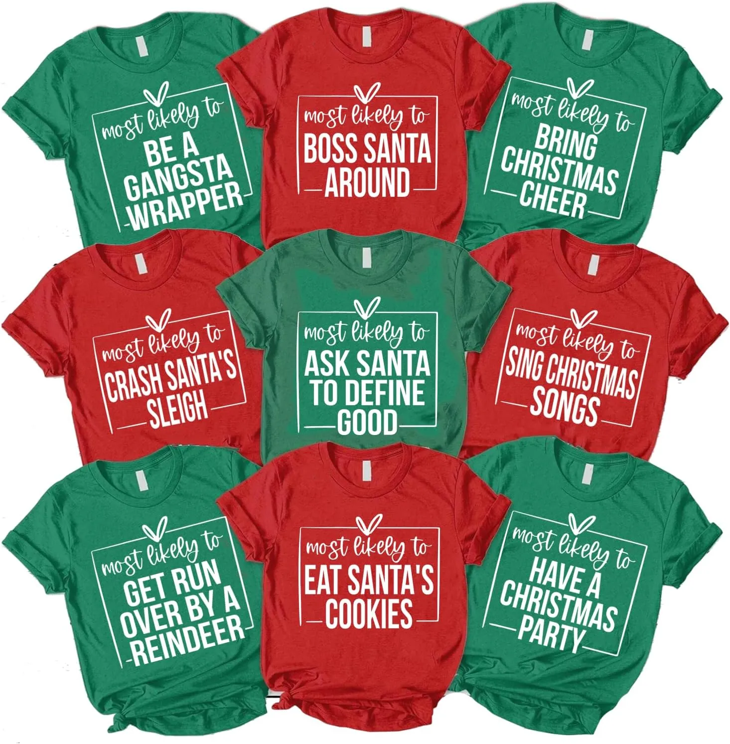 Most Likely to Christmas Shirts for Family, Xmas Party Members Gift, Family Matching Holiday T-Shirts, Funny Party