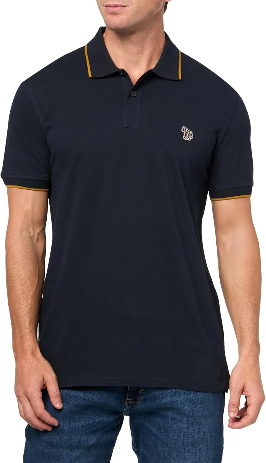Paul Smith Ps Men's Organic Cotton Zebra Polo Shirt with Contrast Tipping