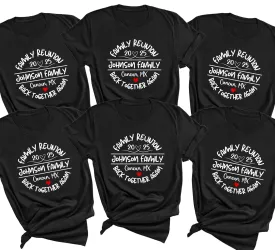 Personalized Handmade Last Name and Travel Location Family Reunion Shirt | Personalized Family Tee for 2025 | Matching Family Vacation Shirts | Custom Family Cruise Shirts | Family Back Together