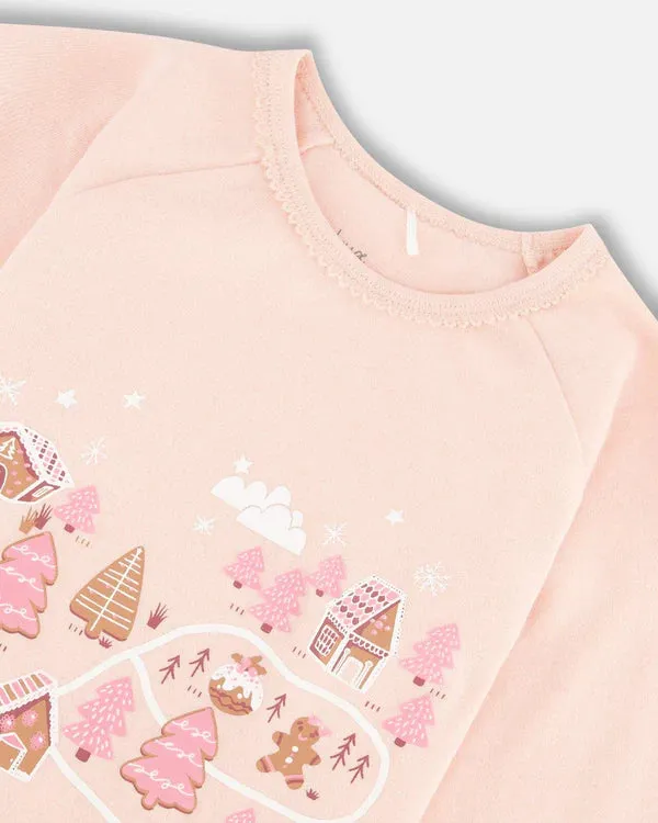 Pink Christmas Cookies Organic Cotton Two Piece Pajamas