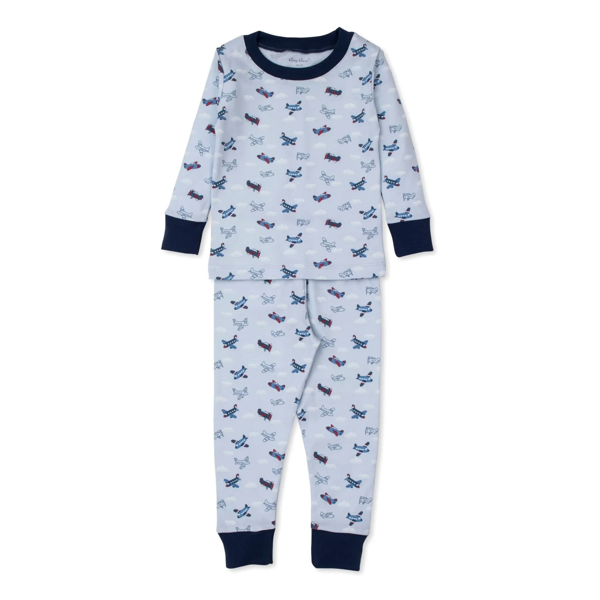 Printed Pajama Set - Sky-High Planes