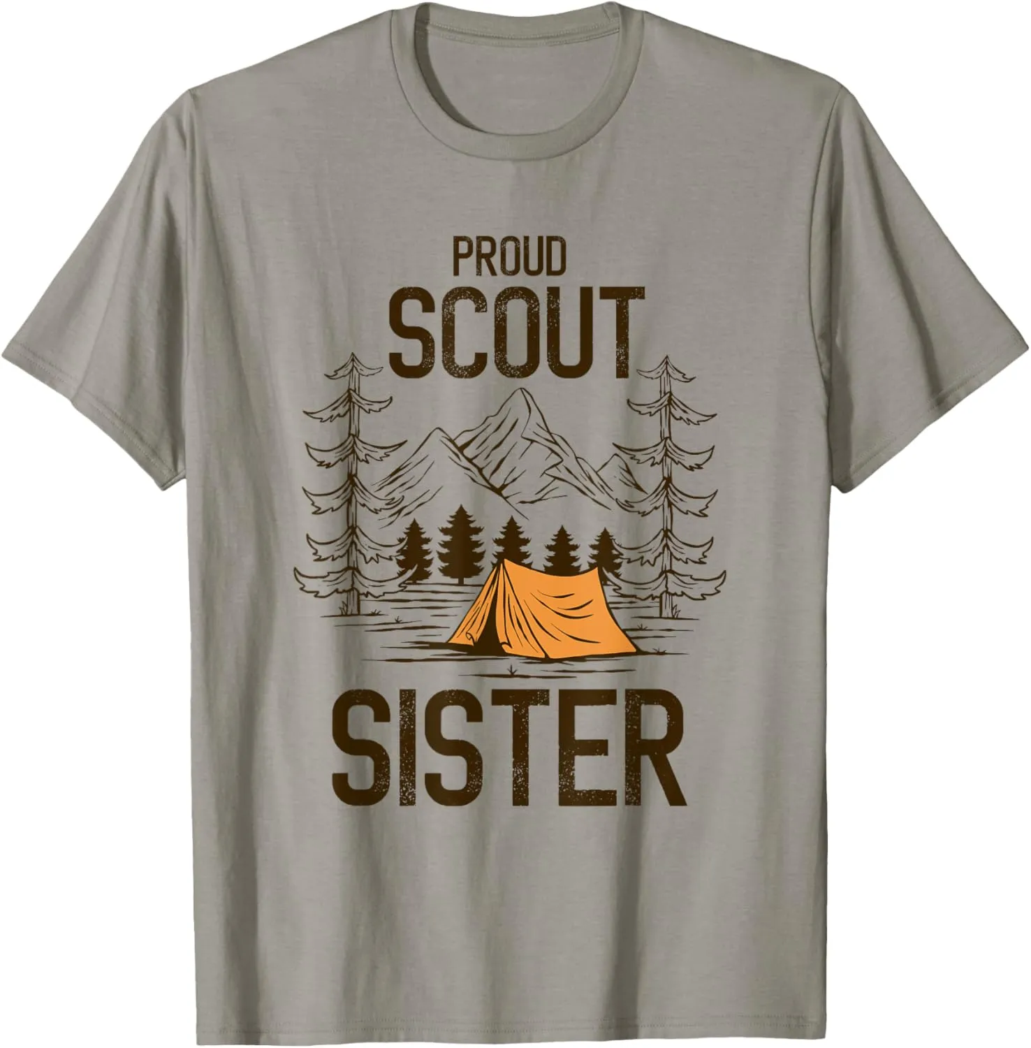 Proud Scout Sister Camping Scout Leader Adventure Travel T-Shirt