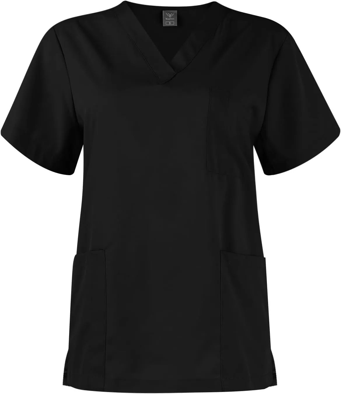 Women Scrubs Set V-Neck Stretch Tops with Pockets & Cargo Pants Jogger Nurse Work Uniform Quick Drying