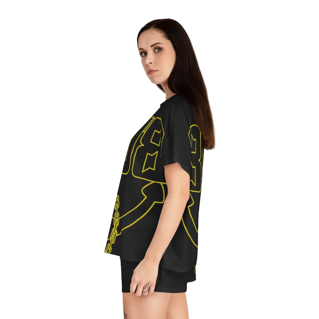 Women's Black Short Pajama Set
