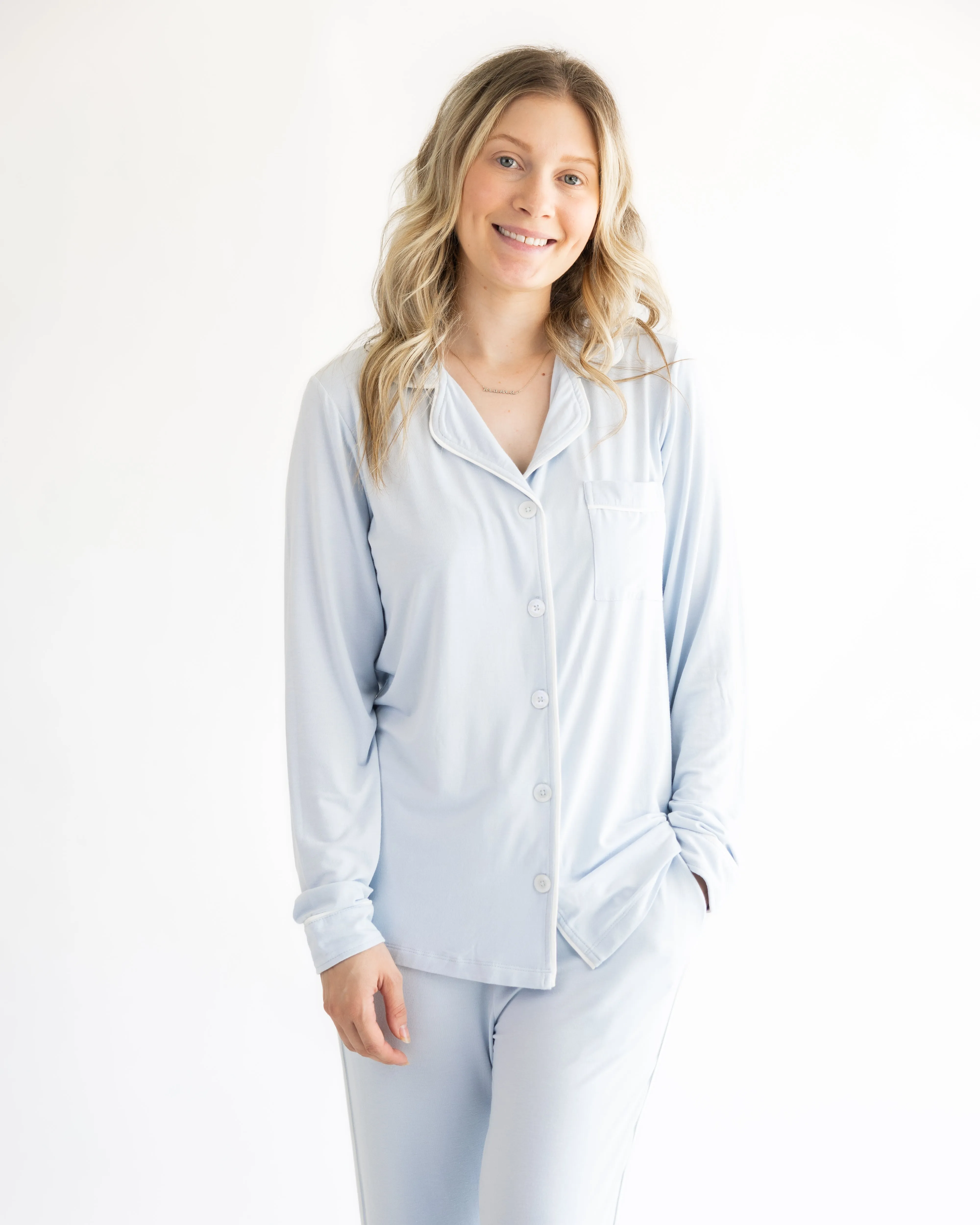 Women's Long Pajama Set in Cloud