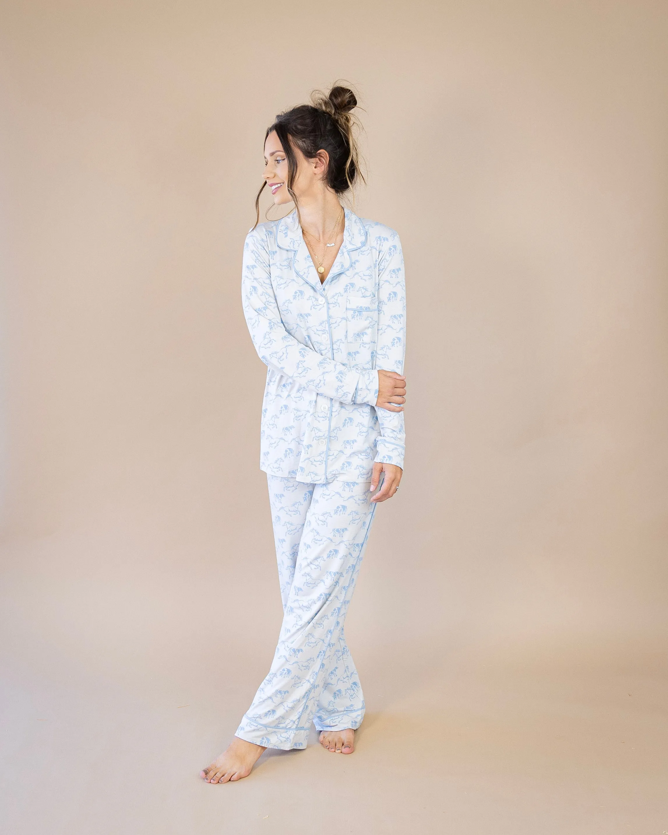 Women's Long Pajama Set in Giddy Up