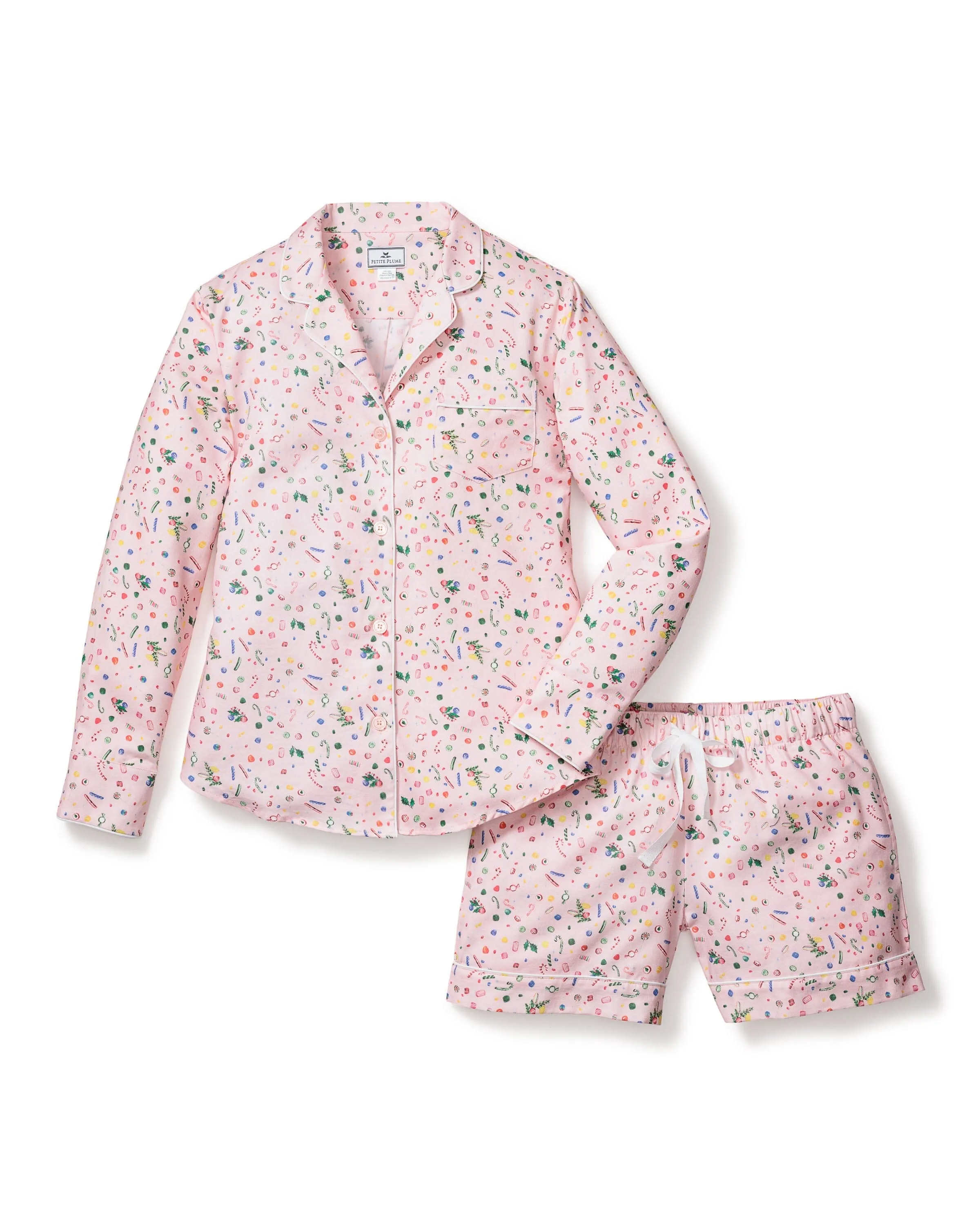 Women's Twill Long Sleeve Short Set | Vintage Sweets